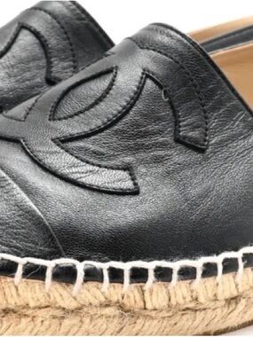 Chanel Lambskin CC Espadrilles logo flats shoes monogram platforms